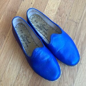 Bright Blue Sabah Flats, size 40